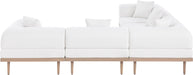 Meridian Furniture - Laguna 106.5" Resilient Water Resistant Fabric Upholstered Outdoor Patio 5 Piece Modular Sectional - 55036Cream-Sec5C - GreatFurnitureDeal