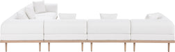 Meridian Furniture - Laguna 142" Resilient Water Resistant Fabric Upholstered Outdoor Patio 6 Piece Modular Sectional - 55036Cream-Sec6A - GreatFurnitureDeal