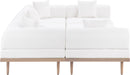 Meridian Furniture - Laguna 106.5" Resilient Water Resistant Fabric Upholstered Outdoor Patio 6 Piece Modular Sectional - 55036Cream-Sec6C - GreatFurnitureDeal