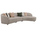 Coaster Furniture - Fayette 3-piece Upholstered Sectional Sofa in Greige - 504920-SET - GreatFurnitureDeal