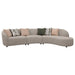 Coaster Furniture - Fayette 3-piece Upholstered Sectional Sofa in Greige - 504920-SET - GreatFurnitureDeal