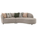 Coaster Furniture - Fayette 2-Piece Upholstered Sectional Sofa in Greige - 504920 - GreatFurnitureDeal