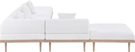 Meridian Furniture - Laguna 142" Resilient Water Resistant Fabric Upholstered Outdoor Patio 6 Piece Modular Sectional - 55036Cream-Sec6E - GreatFurnitureDeal