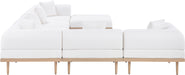 Meridian Furniture - Laguna 142" Resilient Water Resistant Fabric Upholstered Outdoor Patio 7 Piece Modular Sectional - 55036Cream-Sec7A - GreatFurnitureDeal