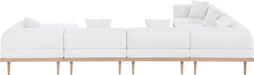 Meridian Furniture - Laguna 142" Resilient Water Resistant Fabric Upholstered Outdoor Patio 7 Piece Modular Sectional - 55036Cream-Sec7A - GreatFurnitureDeal