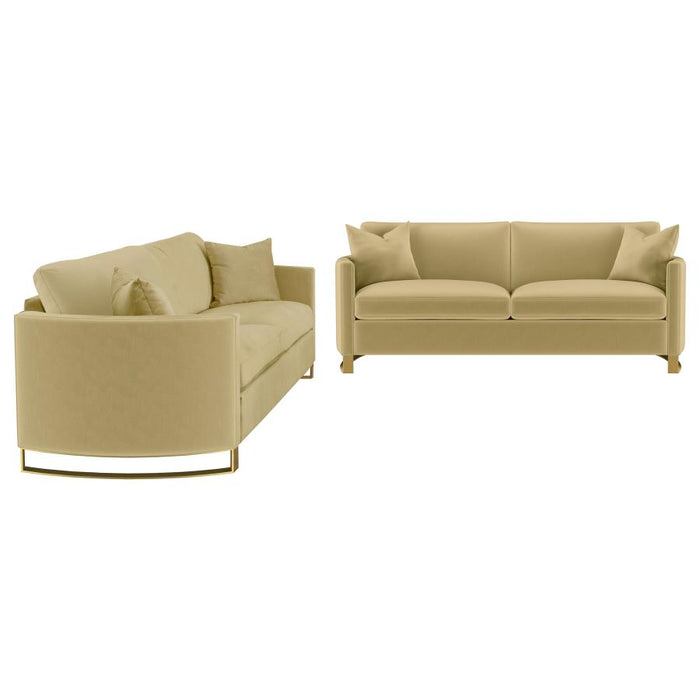 Coaster Furniture - Corliss 2 Piece Sofa Set in Camel - 508824-S2 - GreatFurnitureDeal