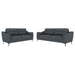 Coaster Furniture - Nolan 2-Piece Upholstered Sofa Set Charcoal - 509281-S2 - GreatFurnitureDeal