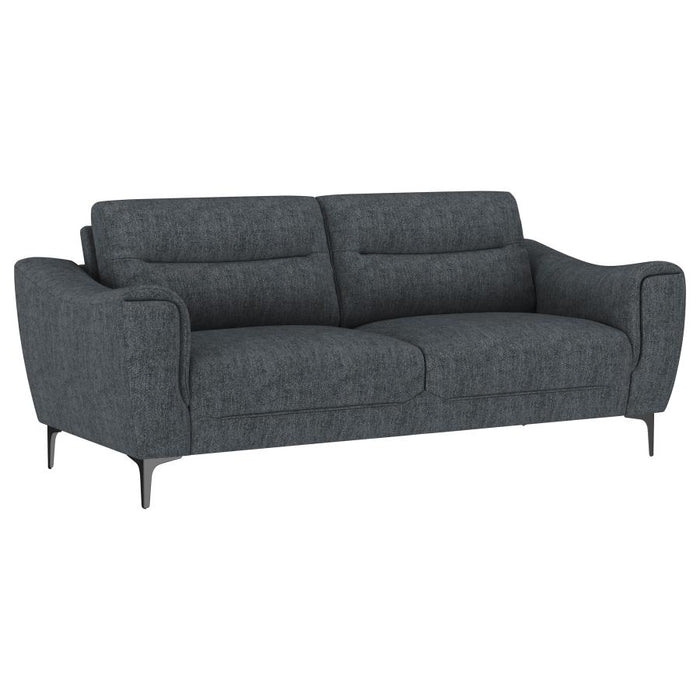 Coaster Furniture - Nolan 2-Piece Upholstered Sofa Set Charcoal - 509281-S2 - GreatFurnitureDeal