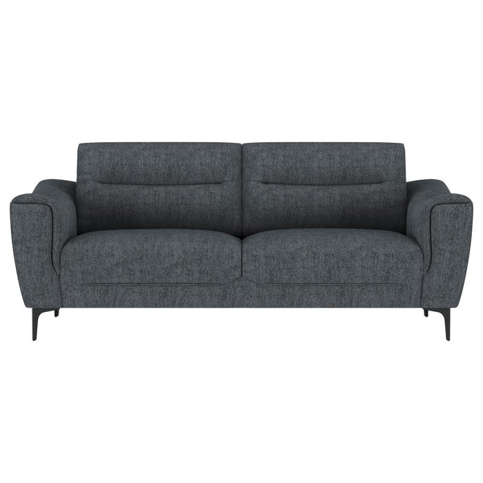 Coaster Furniture - Nolan 2-Piece Upholstered Sofa Set Charcoal - 509281-S2 - GreatFurnitureDeal