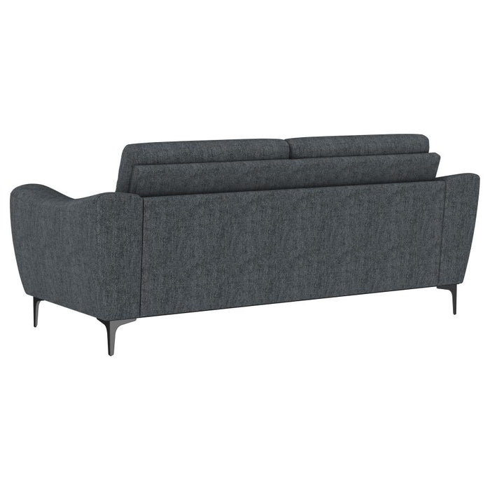 Coaster Furniture - Nolan 2-Piece Upholstered Sofa Set Charcoal - 509281-S2 - GreatFurnitureDeal