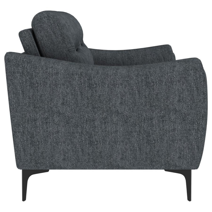 Coaster Furniture - Nolan 2-Piece Upholstered Sofa Set Charcoal - 509281-S2 - GreatFurnitureDeal