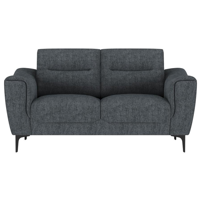 Coaster Furniture - Nolan 2-Piece Upholstered Sofa Set Charcoal - 509281-S2 - GreatFurnitureDeal