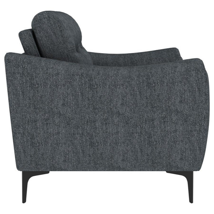 Coaster Furniture - Nolan 2-Piece Upholstered Sofa Set Charcoal - 509281-S2 - GreatFurnitureDeal