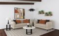 Coaster Furniture - Jade 2-Piece Chenille Upholstered Sofa Set Latte - 509411-S2 - GreatFurnitureDeal