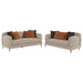Coaster Furniture - Jade 2-Piece Chenille Upholstered Sofa Set Latte - 509411-S2 - GreatFurnitureDeal