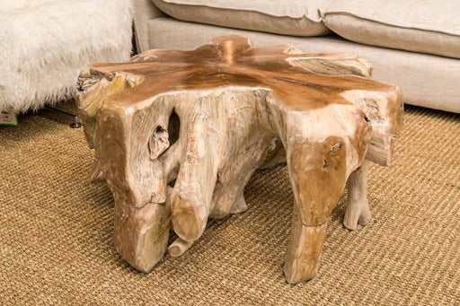 Classic Home - Cypress Root Coffee Table in Natural White Wash - 51000000 - GreatFurnitureDeal