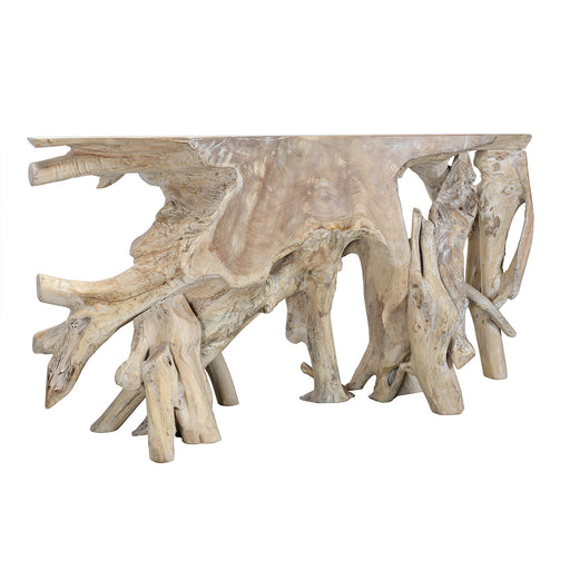 Classic Home Furniture - Cypress Root Console Table 70-71" in Natural White Wash - 51000011 - GreatFurnitureDeal