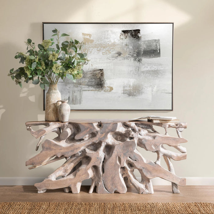 Classic Home - Cypress 70"-71" Console Table in Natural White Wash - 51000011