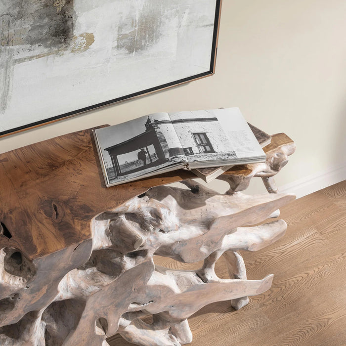 Classic Home - Cypress 70"-71" Console Table in Natural White Wash - 51000011