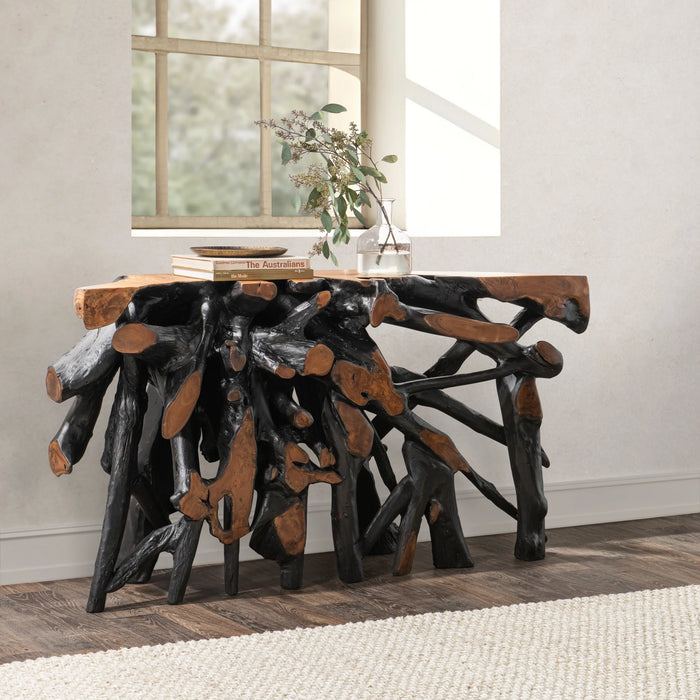 Classic Home - Cypress Console Table in Black/Brown - 51005315 - GreatFurnitureDeal