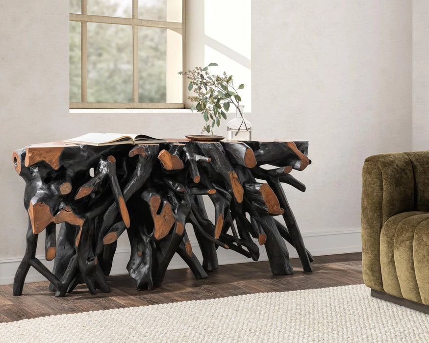 Classic Home - Cypress Console Table in Black/Brown - 51005317 - GreatFurnitureDeal