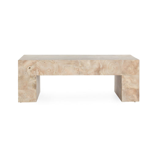 Classic Home - Anders Teak Wood 51" Coffee Table Cream Wash - 51005383 - GreatFurnitureDeal