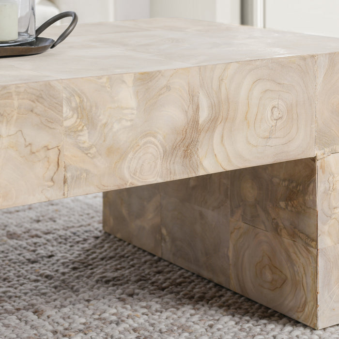 Classic Home Furniture - Anders Teak Wood 51" Coffee Table Cream Wash - 51005383 - GreatFurnitureDeal