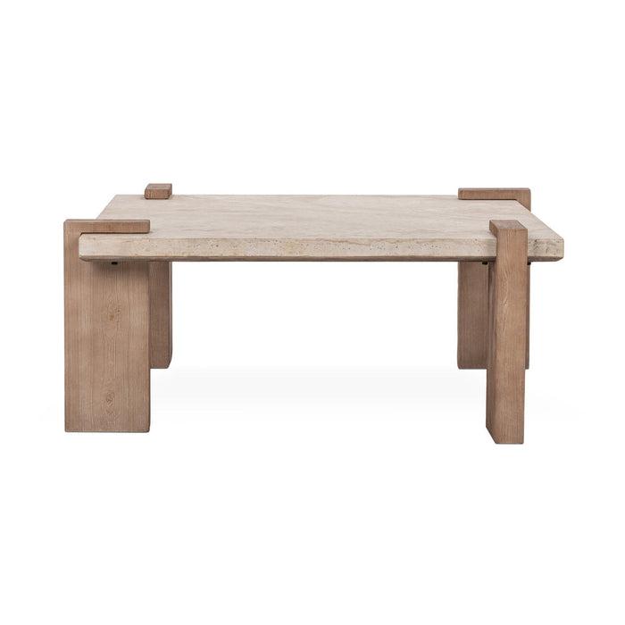 Classic Home - Ruare Travertine Square Coffee Table - 51005415 - GreatFurnitureDeal