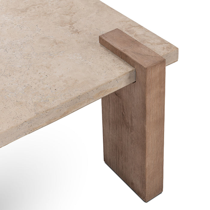 Classic Home - Ruare Travertine Square Coffee Table - 51005415 - GreatFurnitureDeal