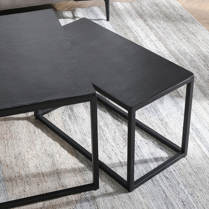 Classic Home - Buckley Cast Aluminum Rectangle Coffee Table Set of 3 - 51005883 - GreatFurnitureDeal