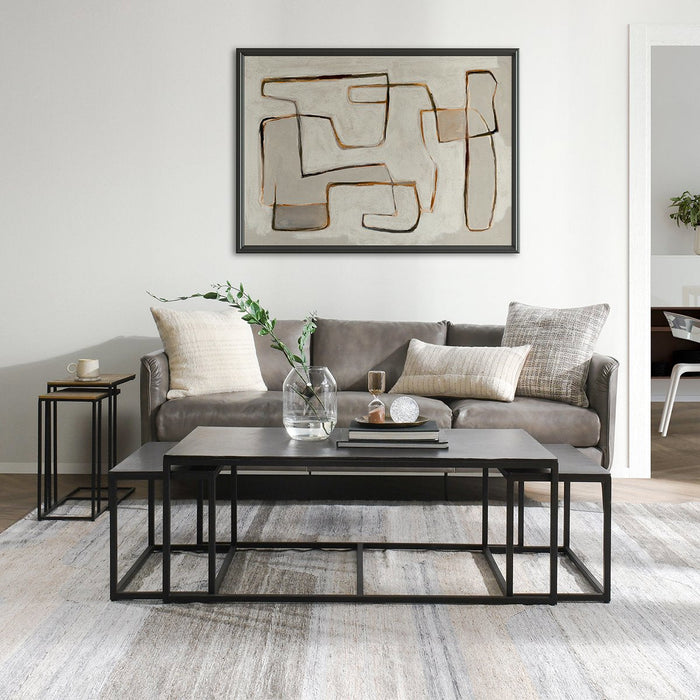 Classic Home - Buckley Cast Aluminum Rectangle Coffee Table Set of 3 - 51005883 - GreatFurnitureDeal