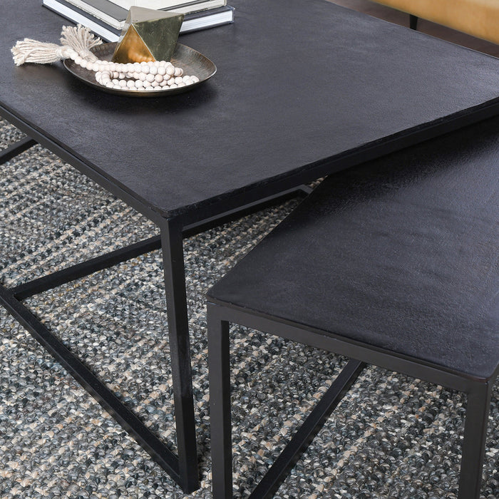 Classic Home - Buckley Cast Aluminum Rectangle Coffee Table Set of 3 - 51005883 - GreatFurnitureDeal