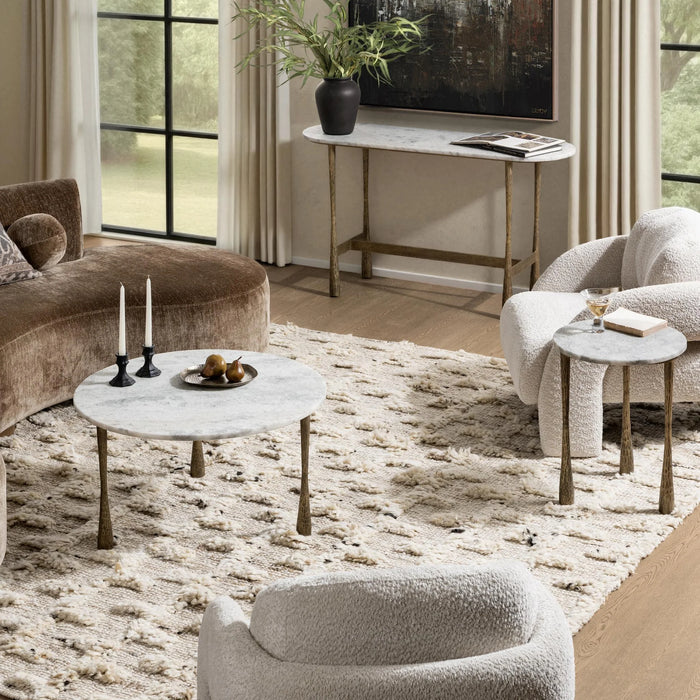 Classic Home - Venicia 32" Round Coffee Table in White Sage - 51007638