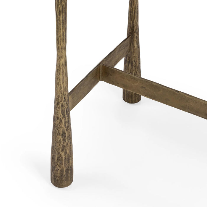 Classic Home - Venicia Oval Console Table in White Sage - 51007639 - GreatFurnitureDeal