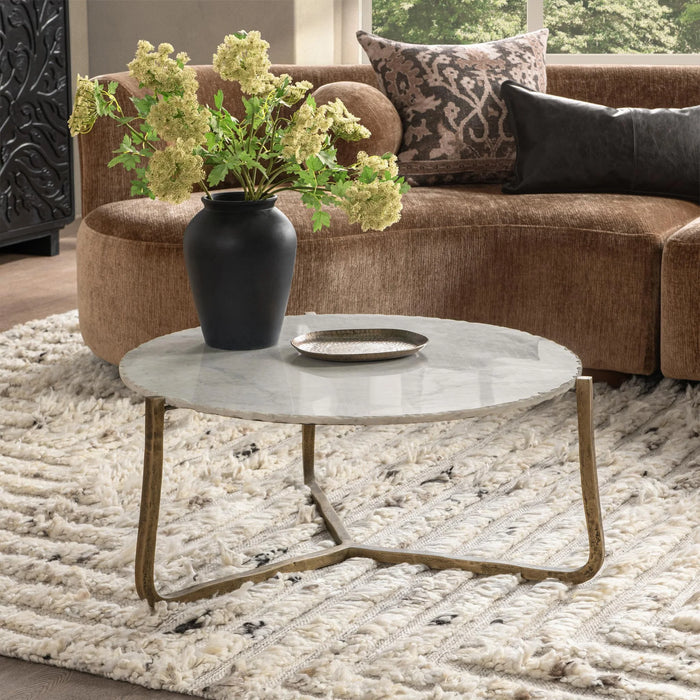 Classic Home - Emilia Round Coffee Table in Snow Fall - 51007641