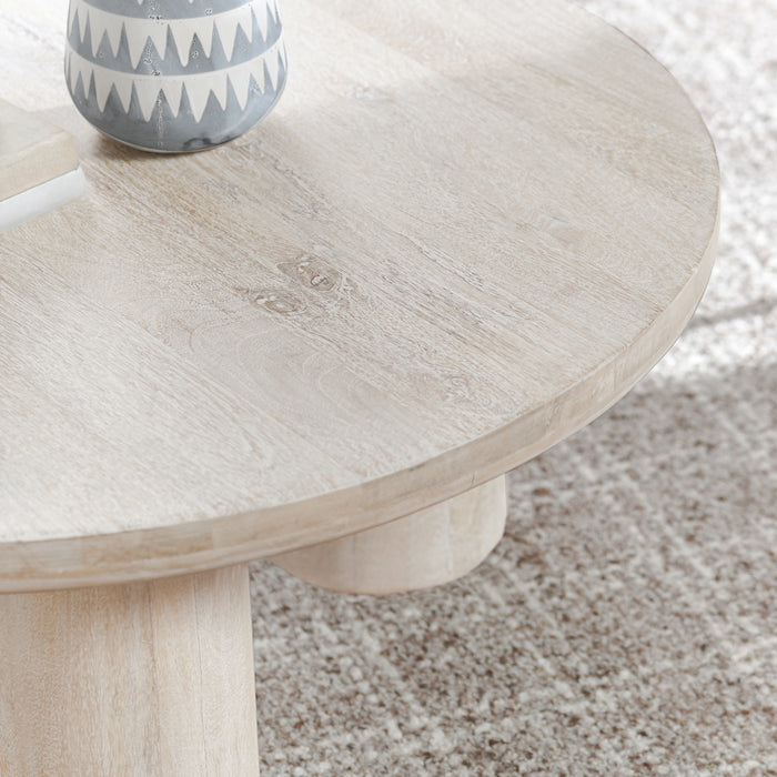 Kosas Home - Beau Solid Wood Round Coffee Table - 51011497 - GreatFurnitureDeal