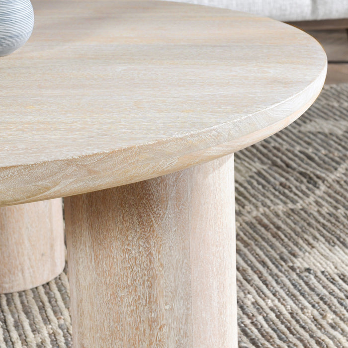 Kosas Home - Beau Solid Wood Round Coffee Table - 51011497 - GreatFurnitureDeal
