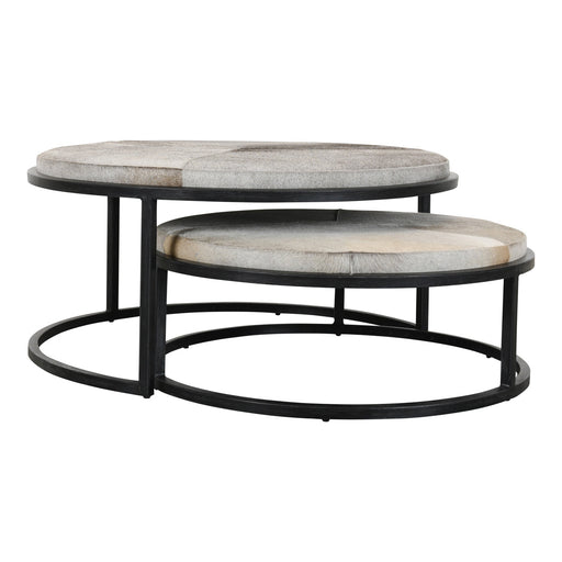 Classic Home - Hayword Nesting Coffee Tables Set of 2 Gray Hide - 51011686 - GreatFurnitureDeal