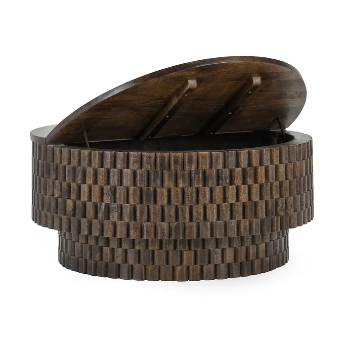 Classic Home - Norwood 40"Coffee Table with Casters in Bark Brown - 51011695