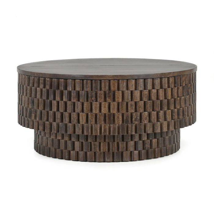 Classic Home - Norwood 40"Coffee Table with Casters in Bark Brown - 51011695