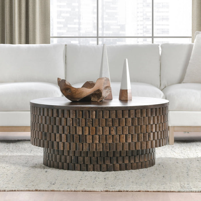 Classic Home - Norwood 40"Coffee Table with Casters in Bark Brown - 51011695