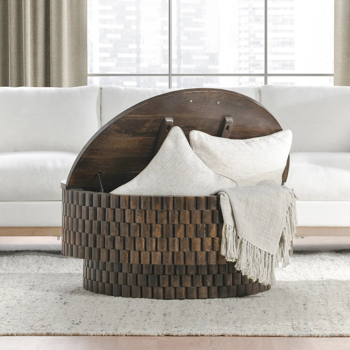 Classic Home - Norwood 40"Coffee Table with Casters in Bark Brown - 51011695