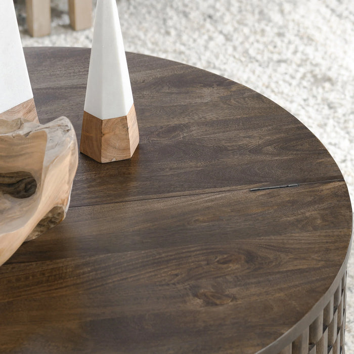 Classic Home - Norwood 40"Coffee Table with Casters in Bark Brown - 51011695