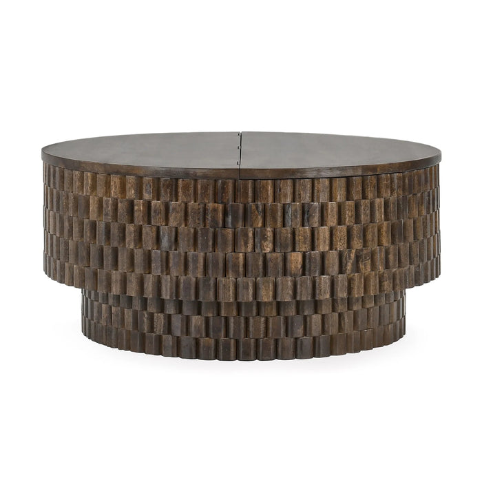 Classic Home - Norwood 40"Coffee Table with Casters in Bark Brown - 51011695
