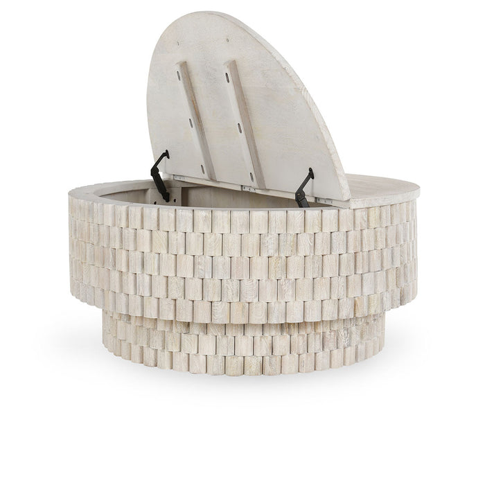 Classic Home - Norwood 40" Round Coffee Table in Cream - 51011786 - GreatFurnitureDeal