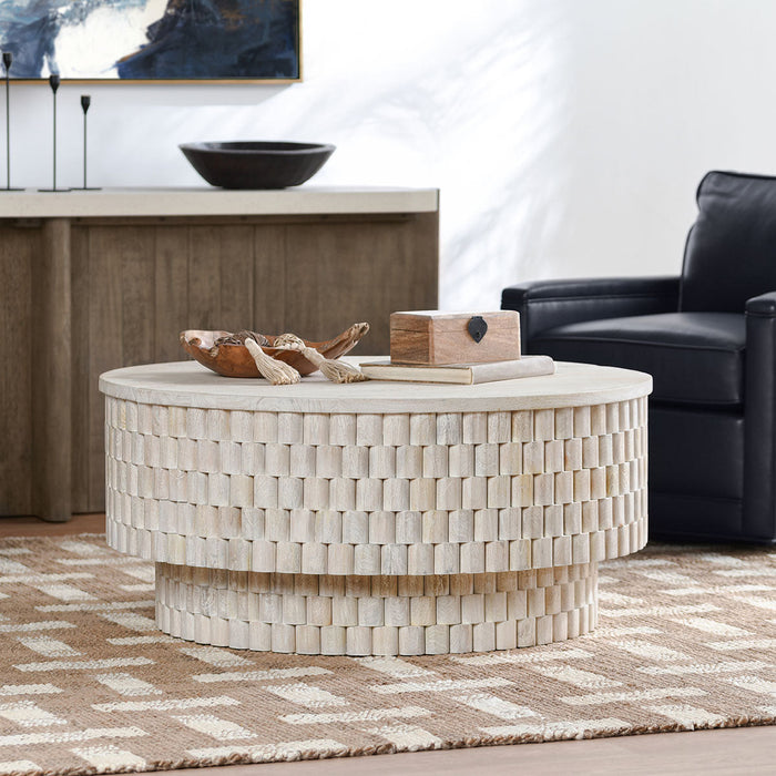 Classic Home - Norwood 40" Round Coffee Table in Cream - 51011786 - GreatFurnitureDeal