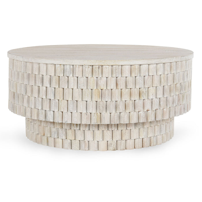 Classic Home - Norwood 40" Round Coffee Table in Cream - 51011786 - GreatFurnitureDeal