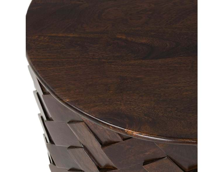 Classic Home Furniture - Shira Mango Wood 40" Round Storage Coffee Table Kona Brown - 51011887 - GreatFurnitureDeal