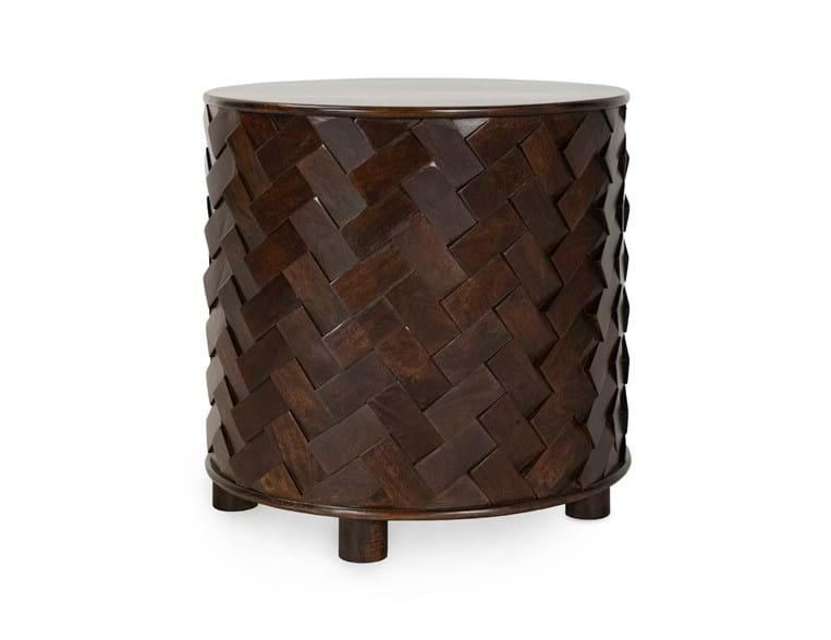 Classic Home Furniture - Shira Mango Wood 24" Round End Table Kona Brown - 51011888 - GreatFurnitureDeal