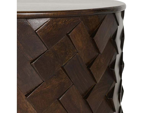 Classic Home Furniture - Shira Mango Wood 24" Round End Table Kona Brown - 51011888 - GreatFurnitureDeal